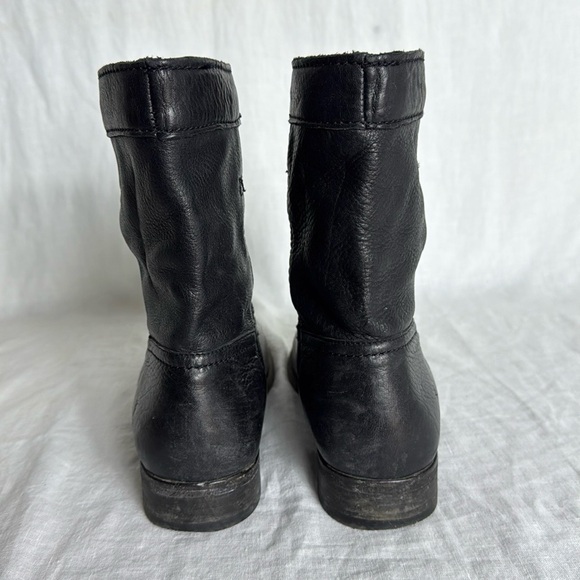 Frye Shoes Frye Cara Roper Black Leather Size 9.5 - Picture 7 of 13